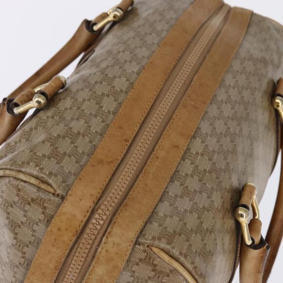 CELINE Macadam Canvas Boston Bag Pvc Beige Gold - Picture 6 of 12